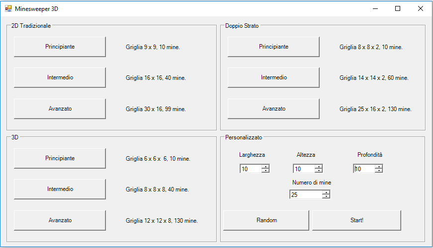 A screenshot of the settings window