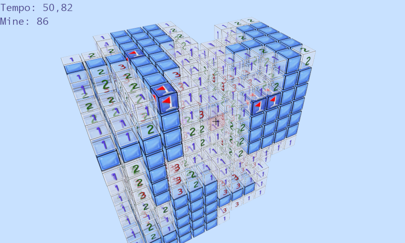 A screenshot of Minesweeper3D